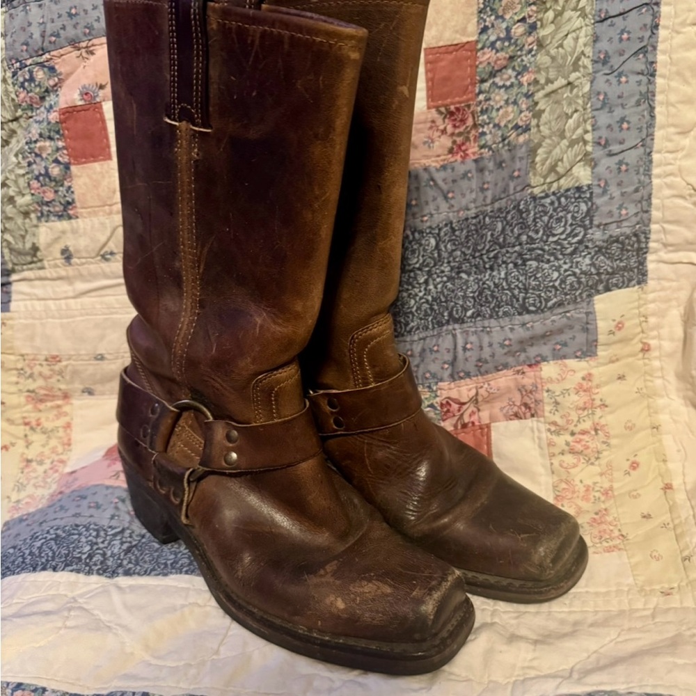 Frye Dark Brown Leather Boots